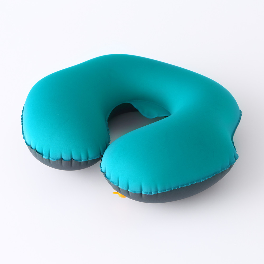U Neck TPU Inflatable Pillow Ultralight Air Inflation Neck Protector Bolster for Camping Travelling Office