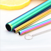 Stainless Steel Drinking Straws Reusable Metal Straws with Cleaning Brush 
