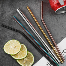 Stainless Steel Custom Sets Straight And Curved Colorful Metal Drinking Straw