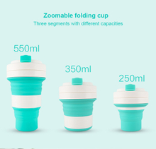 New Travel Outdoor Collapsible Coffee Drinking Cup Reusable Telescopic Silicone Folding Cup Water Bottle 